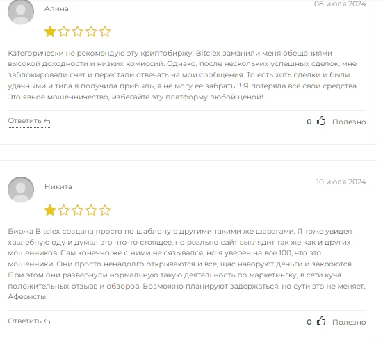 bitclex отзывы