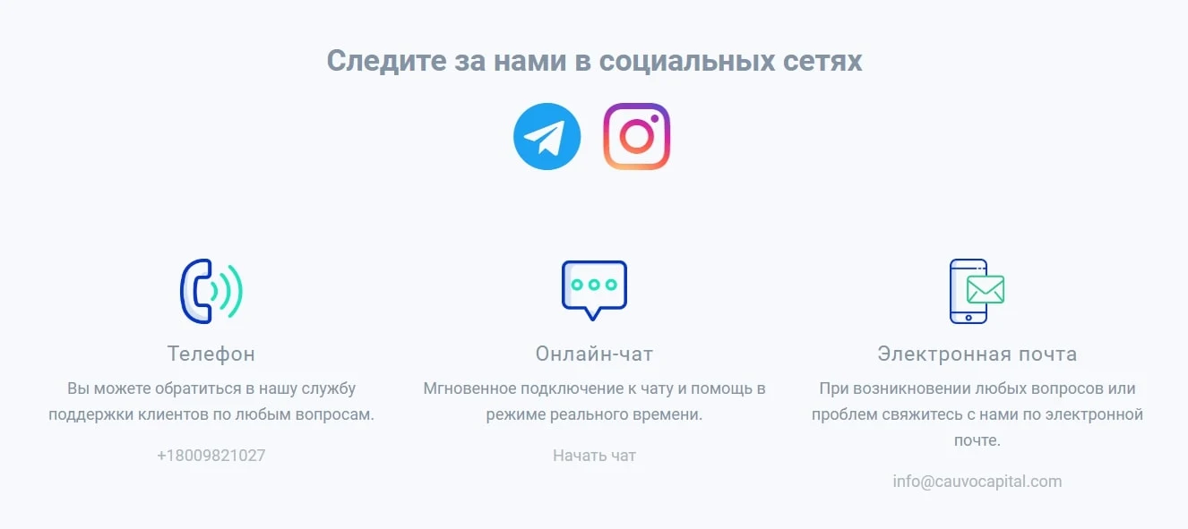 Соцсети CauvoCapital