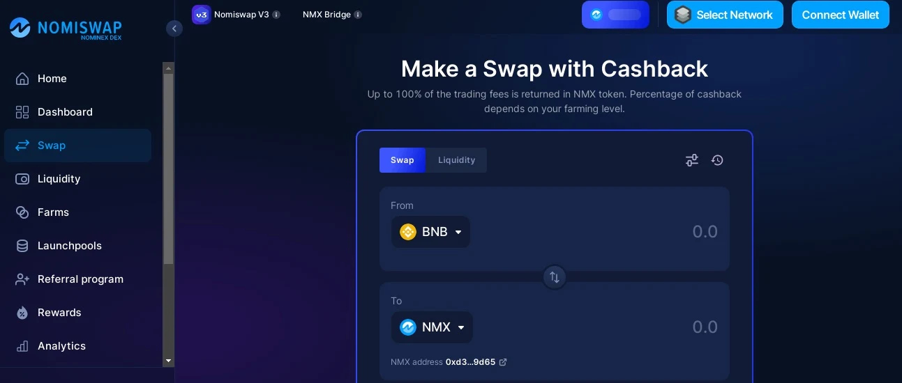 Nomiswap - обмен