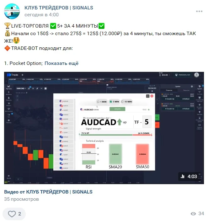клуб трейдеров signals
