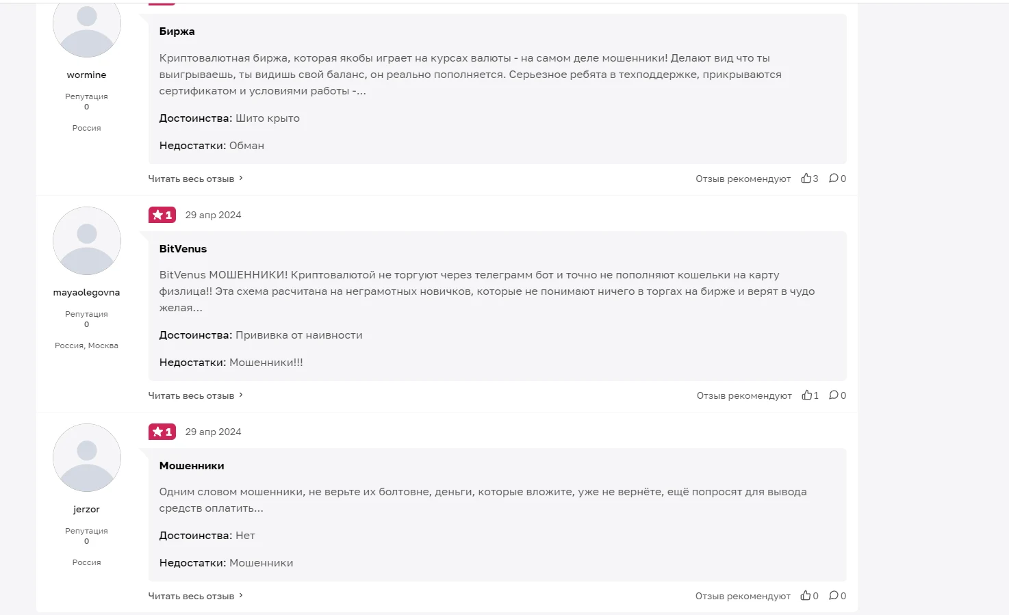 битвенус биржа отзывы