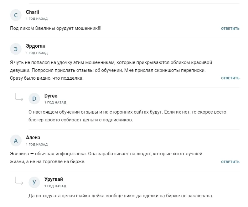 Отзывы о проекте Эвелина Мустафина