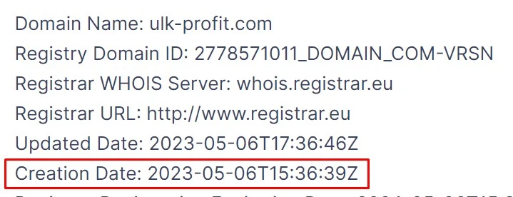 Ulk Profit сайт домен