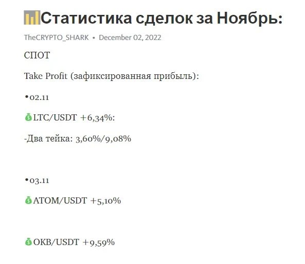The CRYPTO SHARK статистика