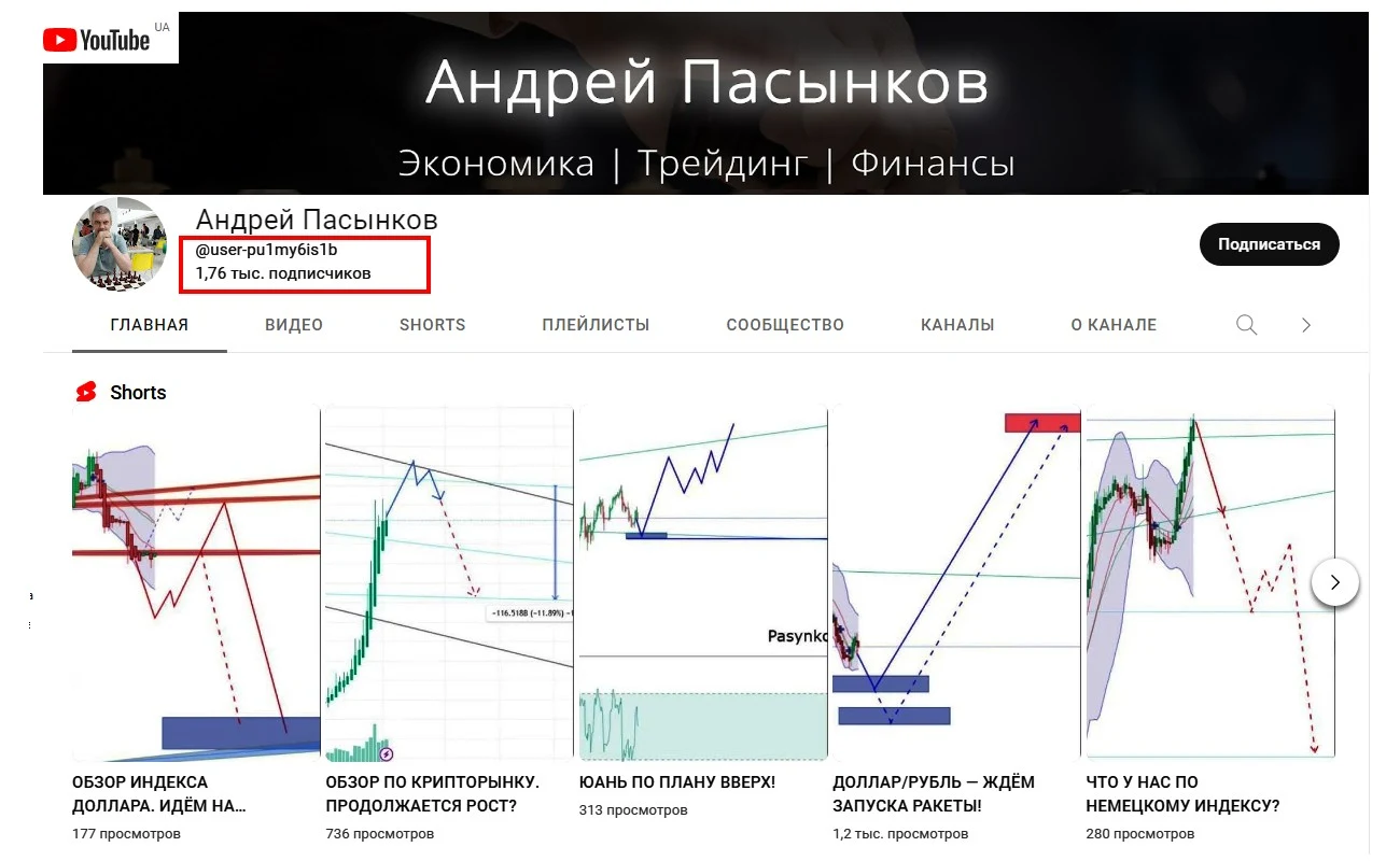 Ютуб канал Андрей Пасынков