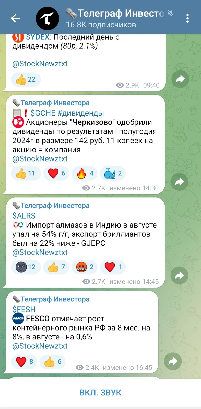 телеграф инвестора телеграм канал