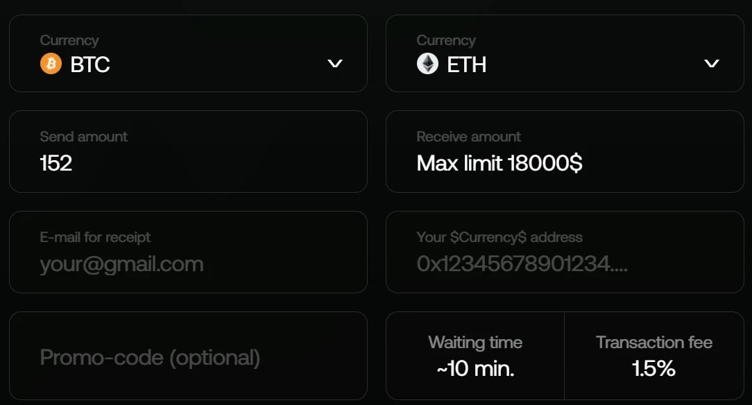 Crypto-Chainex.com сайт обмен