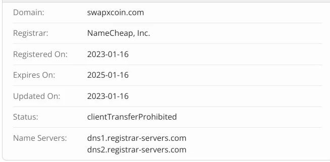 SwapxCoin домен