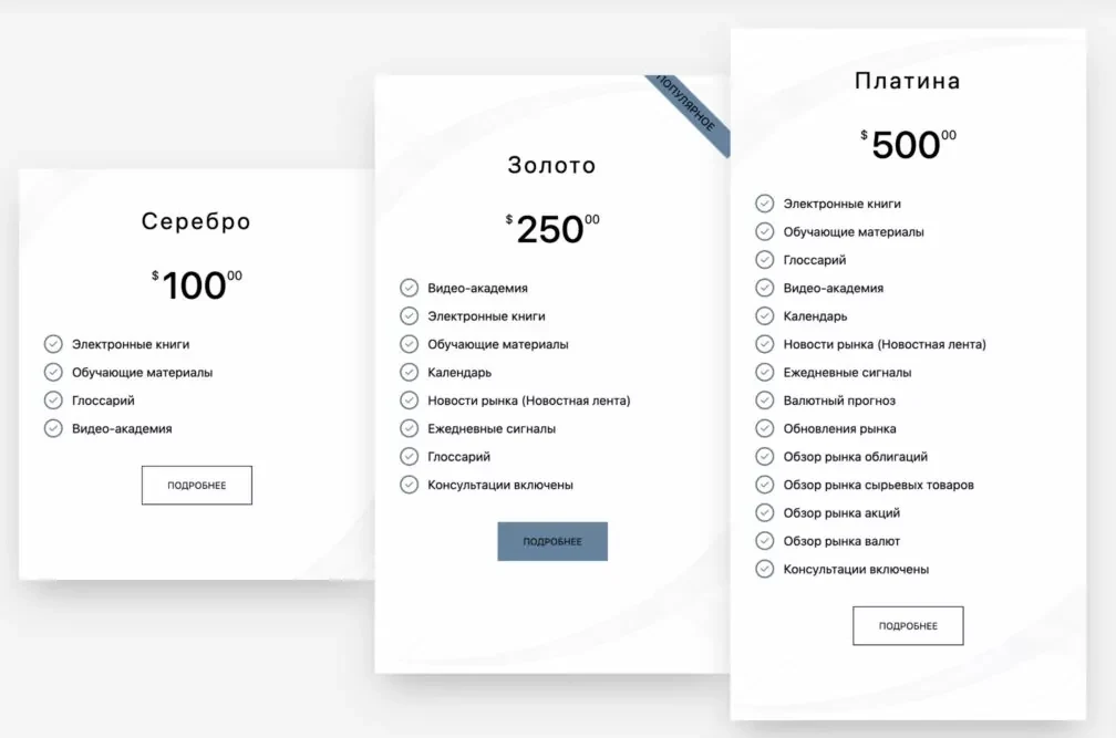 Институт Профит - тарифы