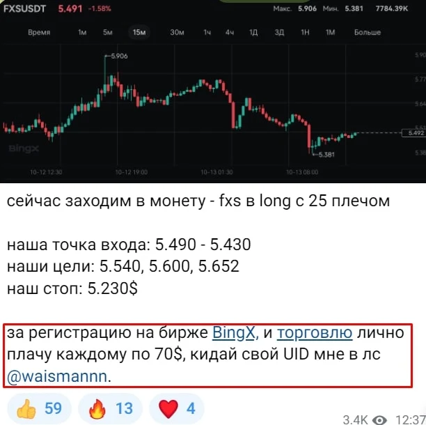 Алгоритм Вайсманна телеграм сигнал