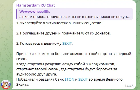 hamsterdam телеграм