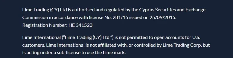Lime Trading сайт инфа