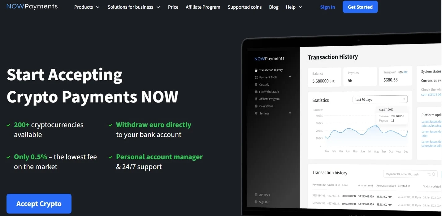 NowPayments сайт