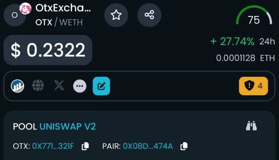 Биржа OTX терминал