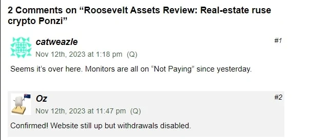 Roosevelt Assets отзывы
