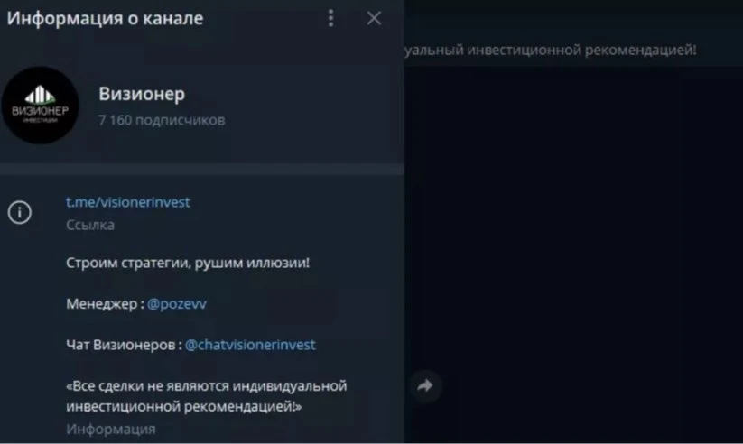 Телеграм-канал Визионер на Телеграм