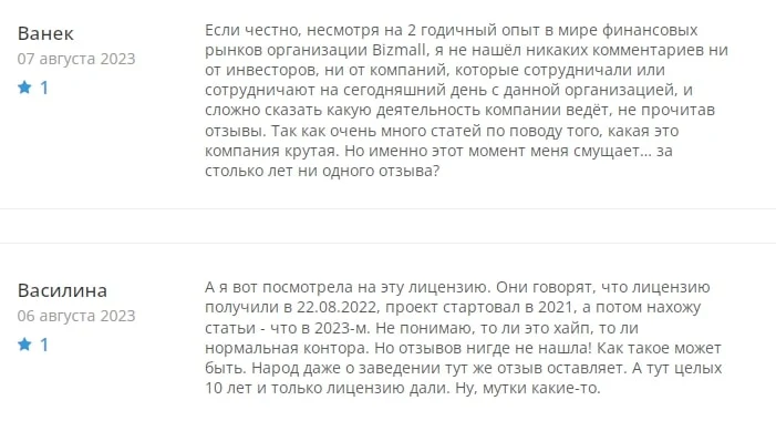 Бизмолл отзывы