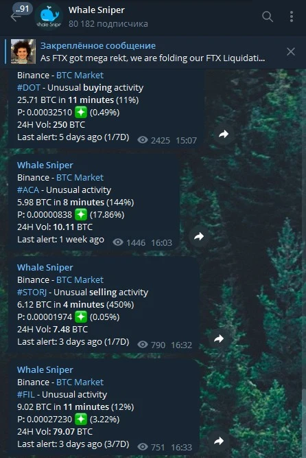 Whale Sniper телеграм