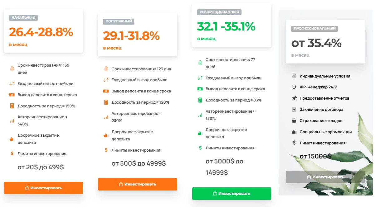 Компания GreenWay типы счетов