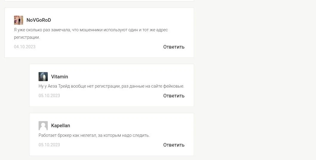 Aezabo Trade отзывы