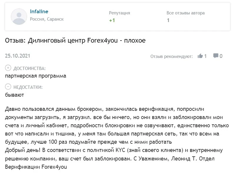 forex4you отзывы