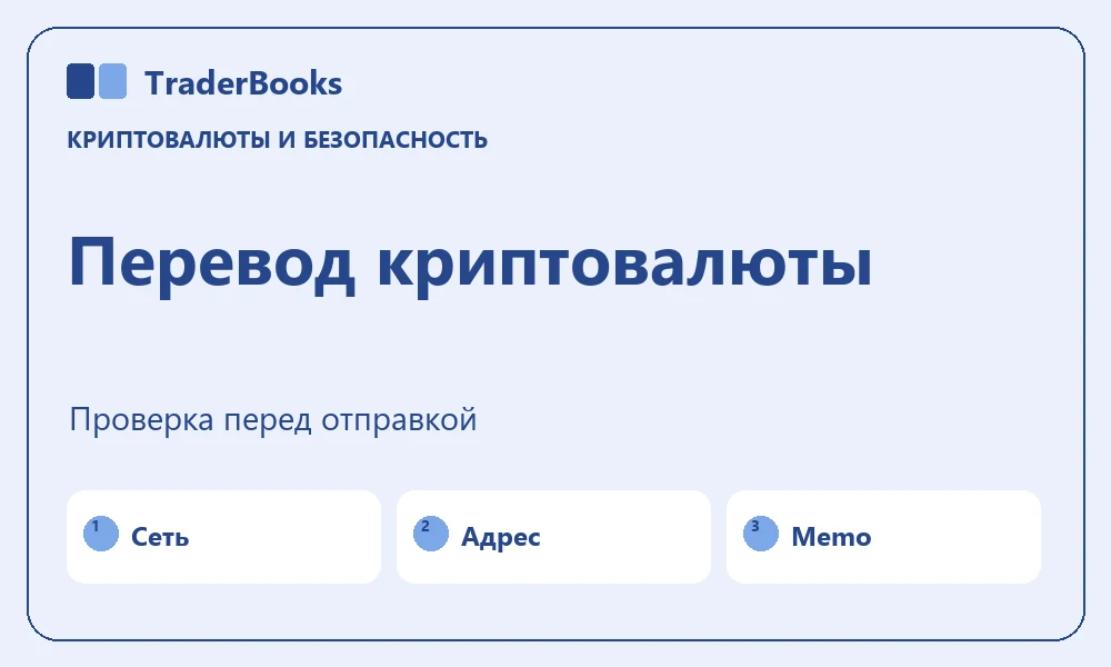 Перевод криптовалюты: сеть, адрес, memo и проверка операции