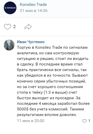 konsileo trade отзывы
