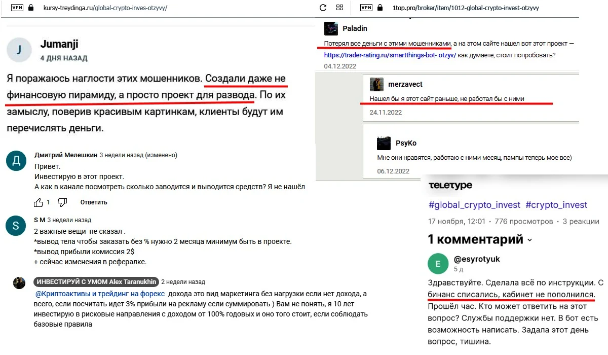 Global Crypto Invest отзывы