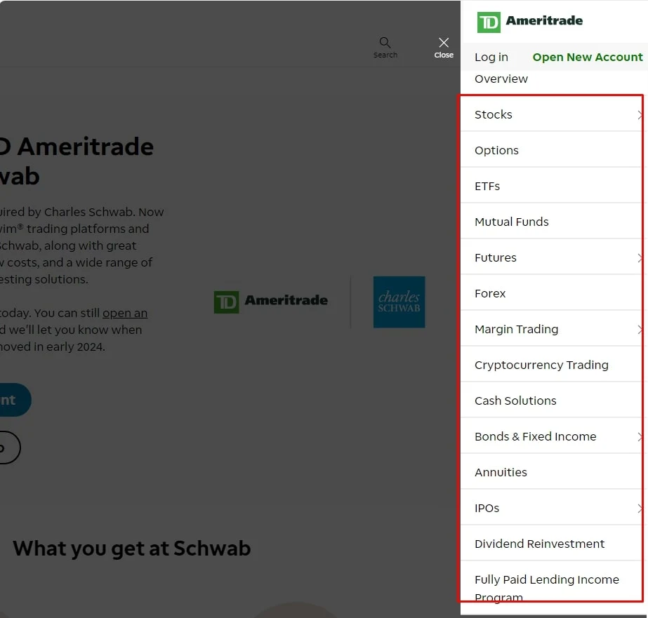 TD Ameritrade сайт инфа