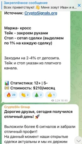 Статистика проекта Крипто Слив Груп
