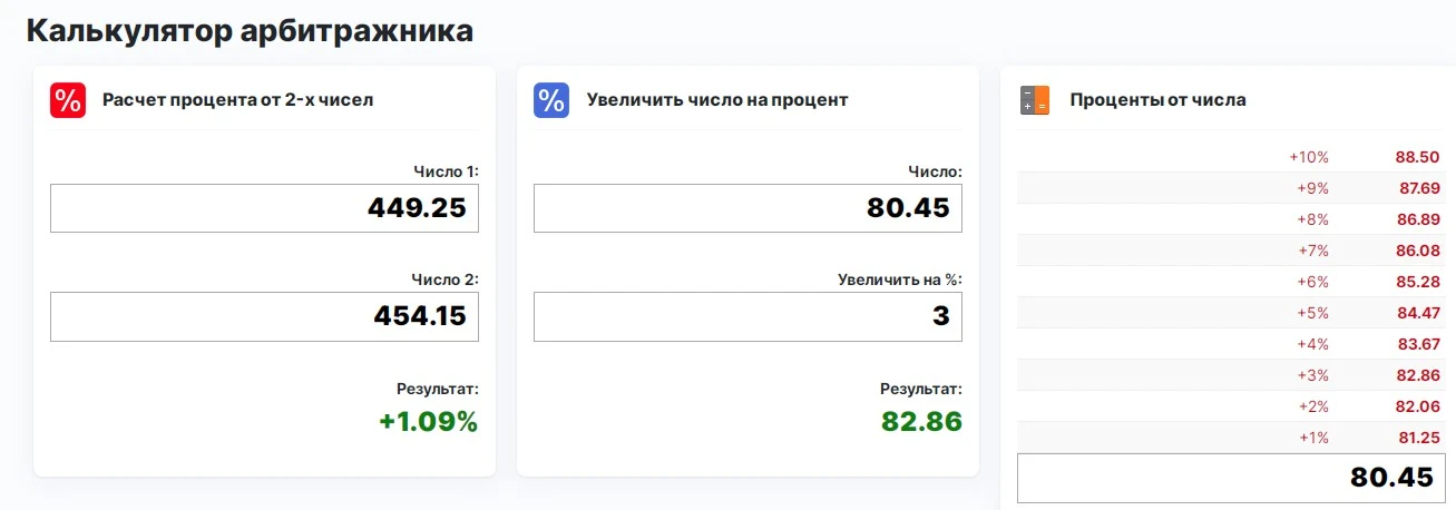 П2П Арми калькулятор арбитражника