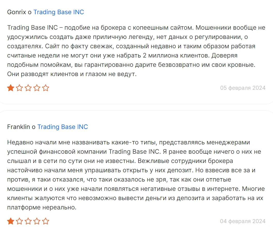 tradingbaseinc com отзывы