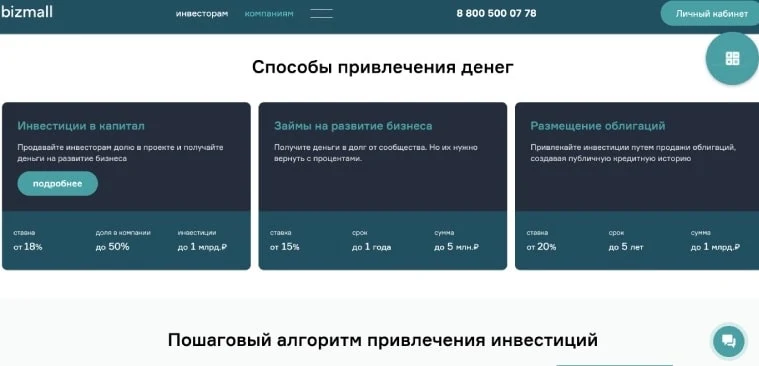 Бизмолл сайт