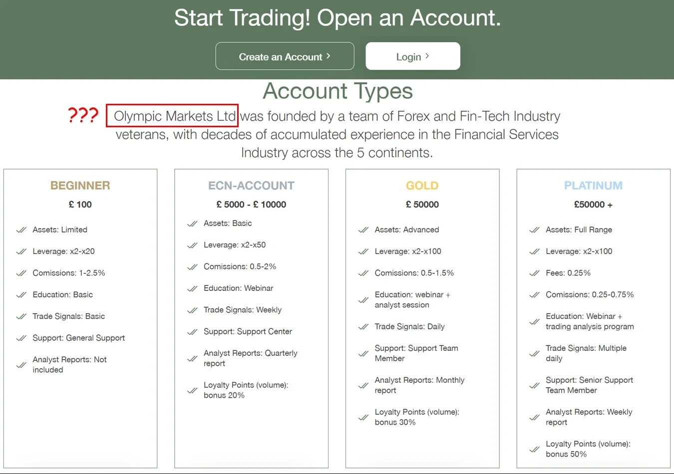 Montana Trading Ltd тарифы