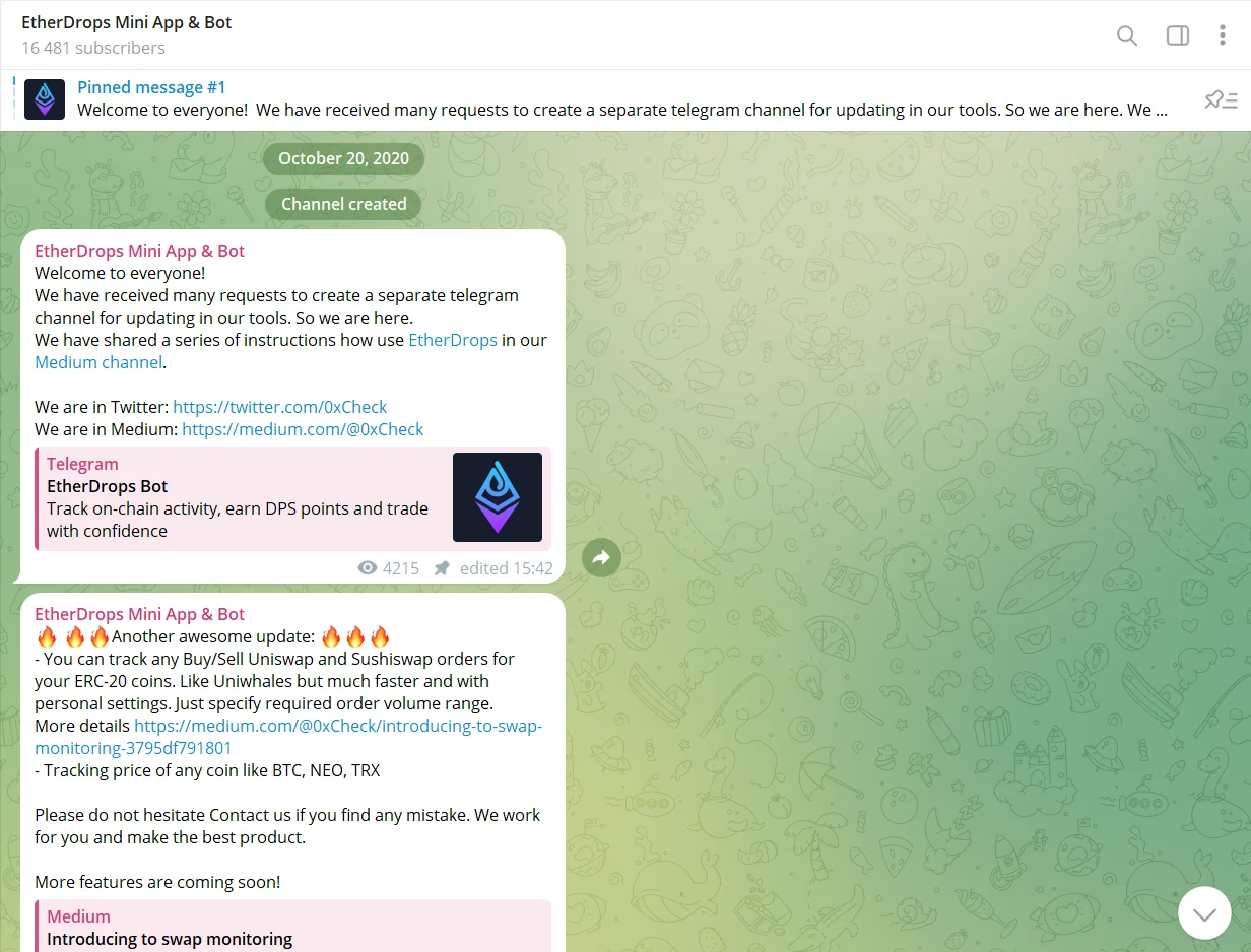 ether drops bot
