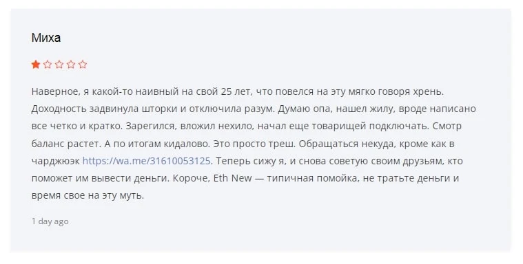 EthNew отзывы