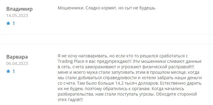 Trading place отзывы