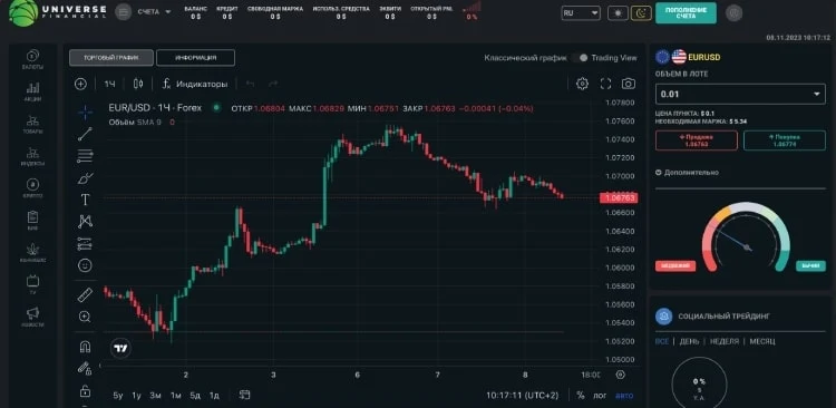 Universe Financial сайт