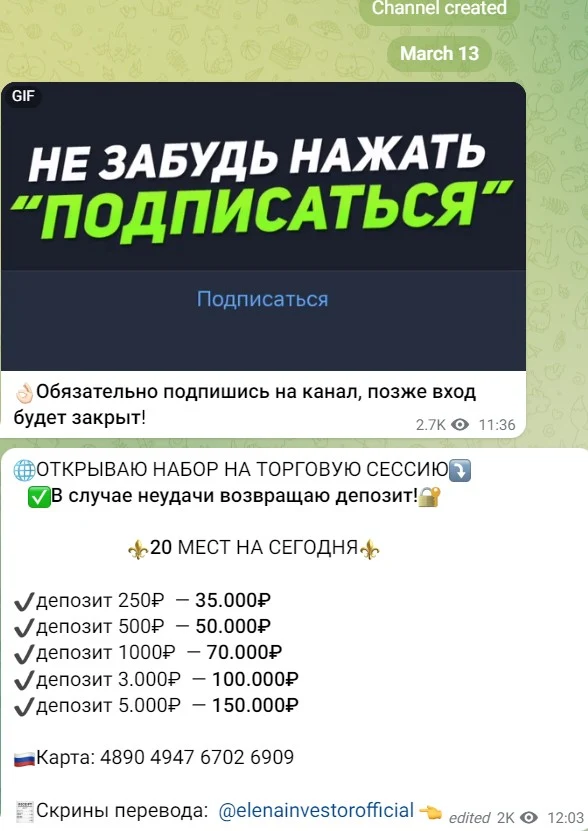 елена путь к успеху обзор канала