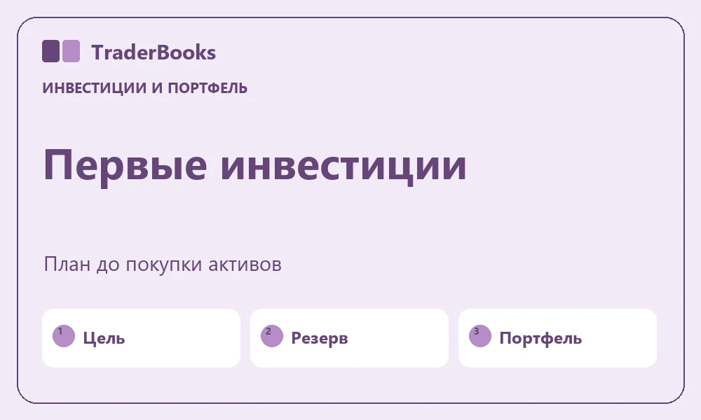 Инвестиции для начинающих: цель, резерв и первый портфель