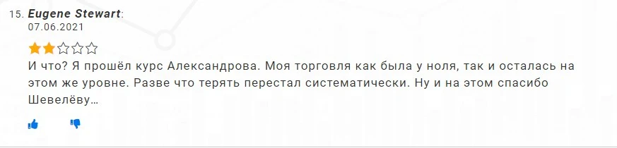 Александр Шевелев трейдер отзывы