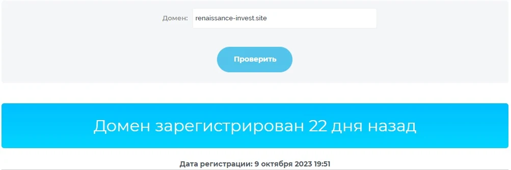 Renaissance Invest - проверка